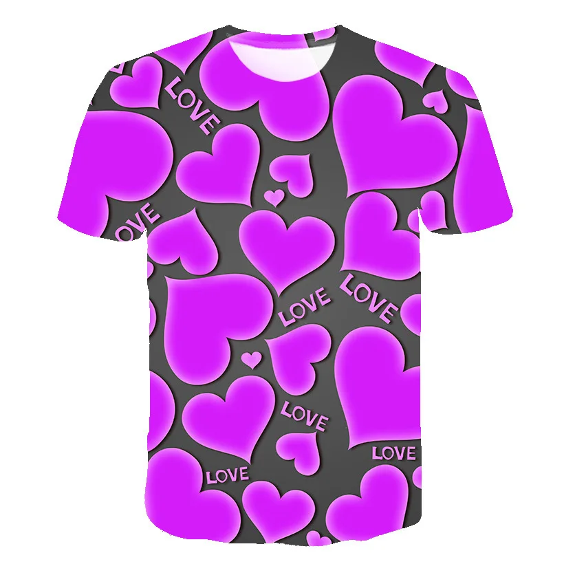 

Love 3D Printed T Shirt Boys Kid Teen For Girl 2021 Summer Tops Casual Funny O Neck Hip Hop Good Aesthetic T Shirts Short Sleeve