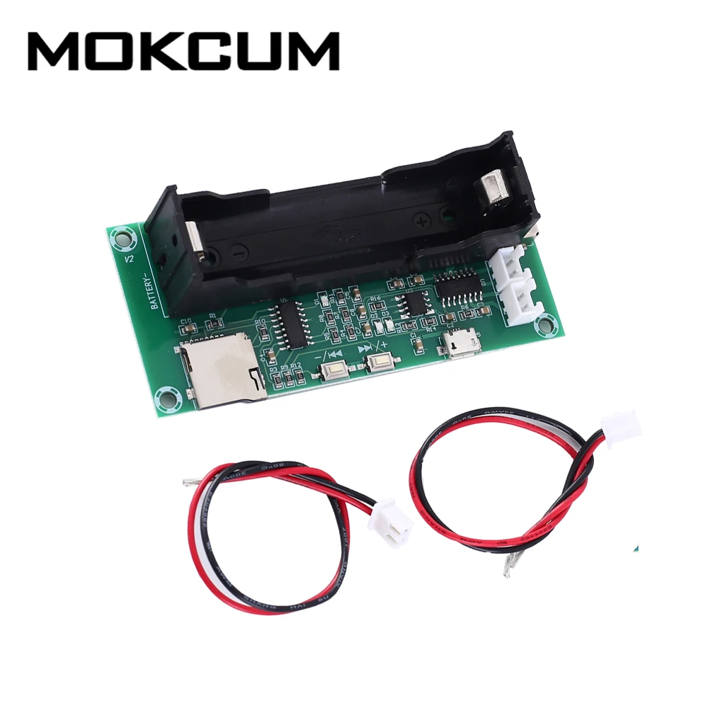 

MNI Digital Power Amplifier Board PAM8403 Class D 5W+5W Stereo Voice Player w/ 18650 Battery Socket