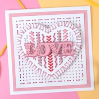 sweet heart shape stitch it series metal cutting dies for diy scrapbooking photo album embossing paper cards making