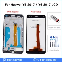 lcd display for huawei nova young 4g lte y6 2017 y5 2017 mya l11 l41 u29 mya l22 l41 lcd display touch screen frame replace