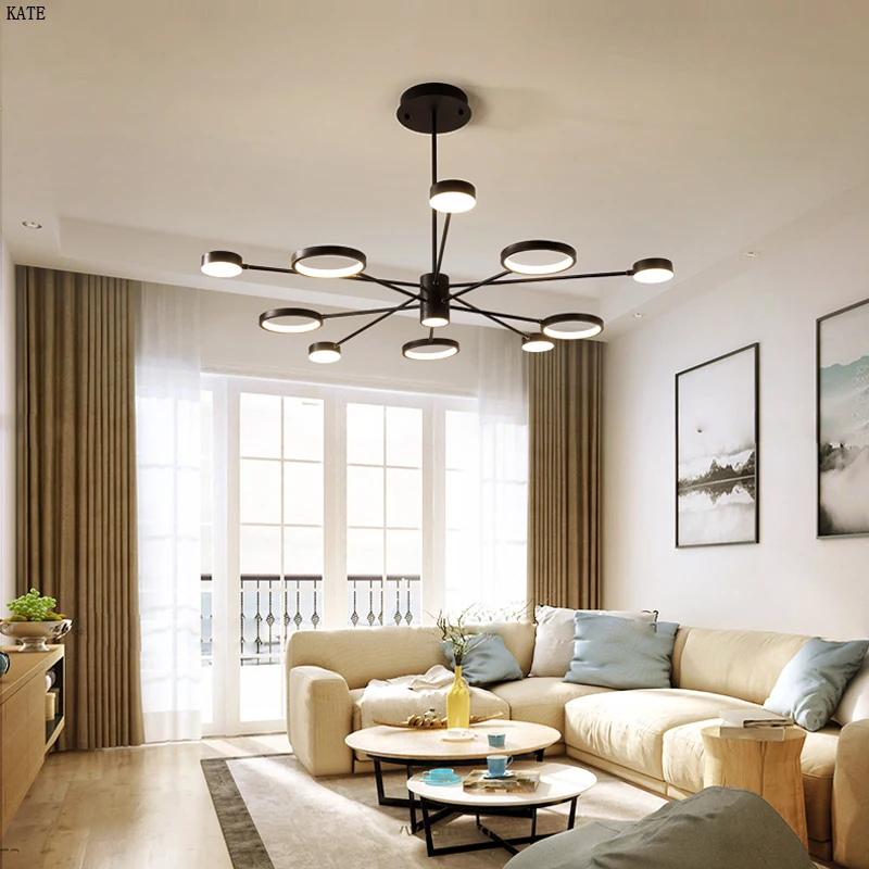 Modern LED chandelier lighting for living room bedroom dining study remote ceiling decoration | Лампы и освещение