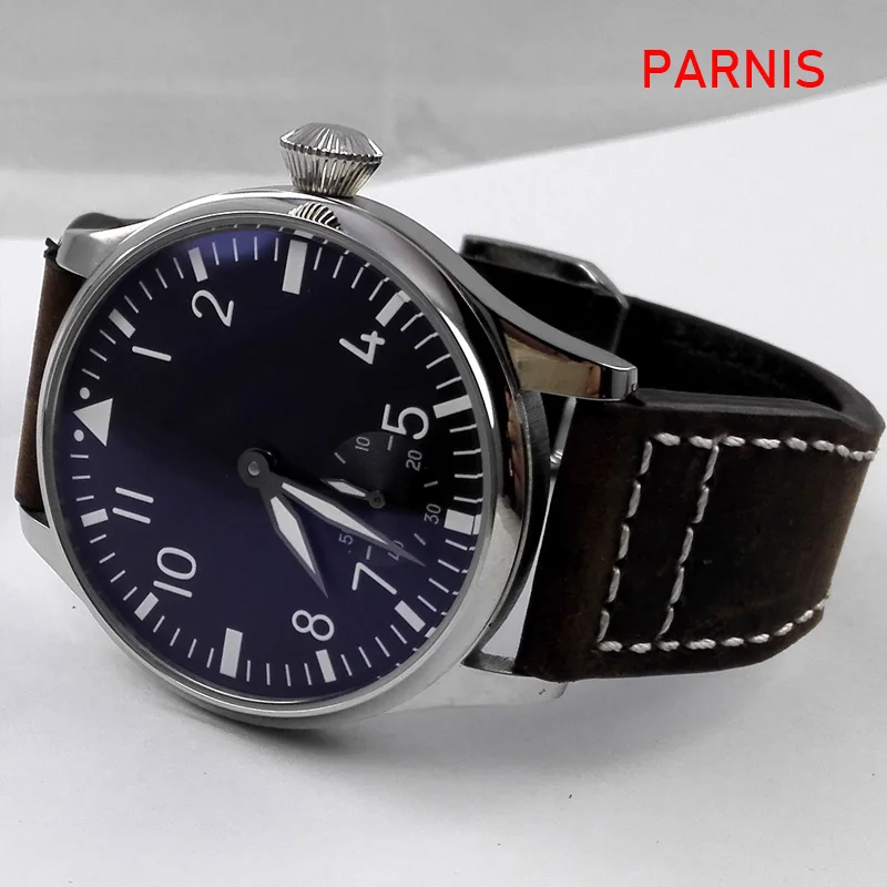 Мужские часы parnis 44 мм с черным циферблатом Special @ 6 6498|watch men|watch men watchwatch watch |