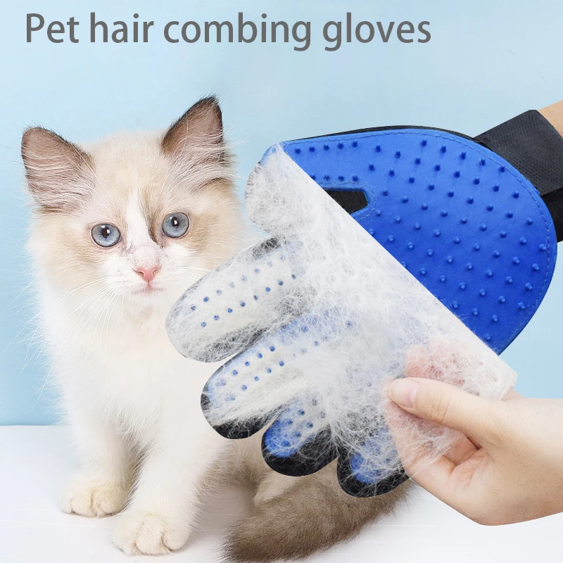 

Перчатка для груминга кошек, шерстяная перчатка, щетка для вычесывания шерсти домашних животных, расческа, перчатка для домашних питомцев, очищающая Массажная перчатка, товары для домашних животных