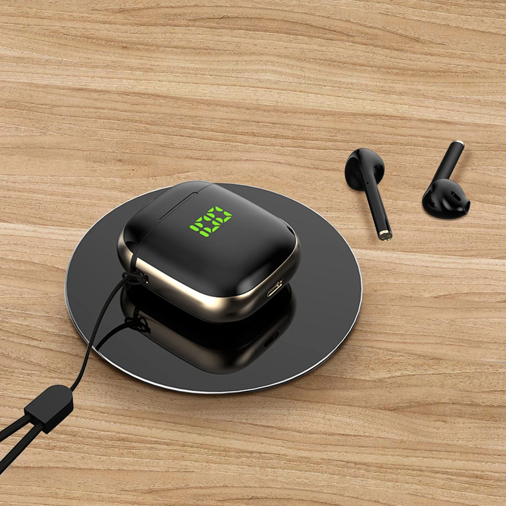 

Wireless Headphones Fingerprint Touch Bluetooth 5.0 Earphone Bass Stereo Headsets Sport Waterproof Earbuds With Microphone