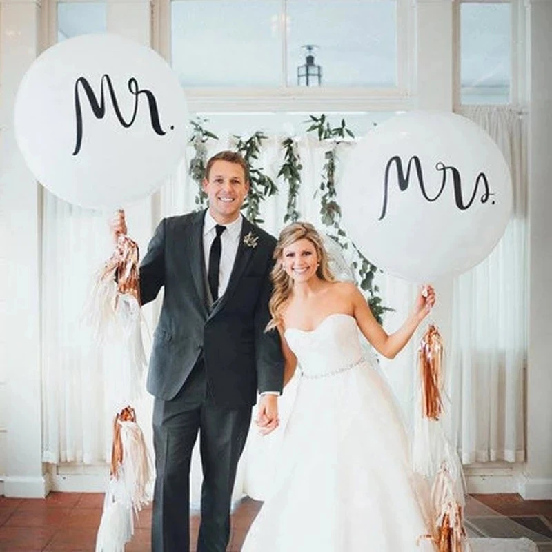 

10/20/50pcs 36inch Mr Mrs Get Married Wedding Large Latex Balloon Helium Inflatable Air Balloon Birthday Party Balloon Decor
