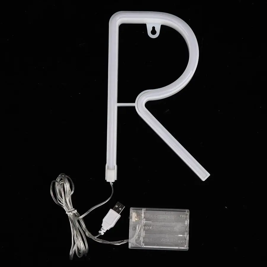 Номер с буквой R в форме светодиодный неоновый светильник Алфавит Настенный