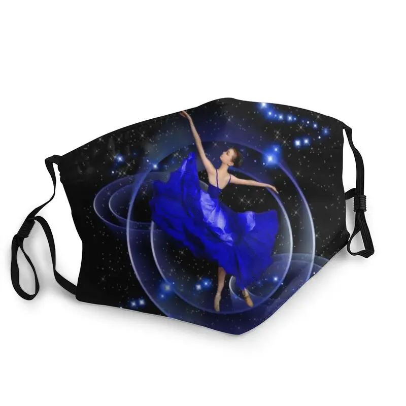 

Non-Disposable Blue Dancer Ballerina Mask Adult Unisex Ballet Mask Men Anti Haze Dustproof Protection Respirator Muffle