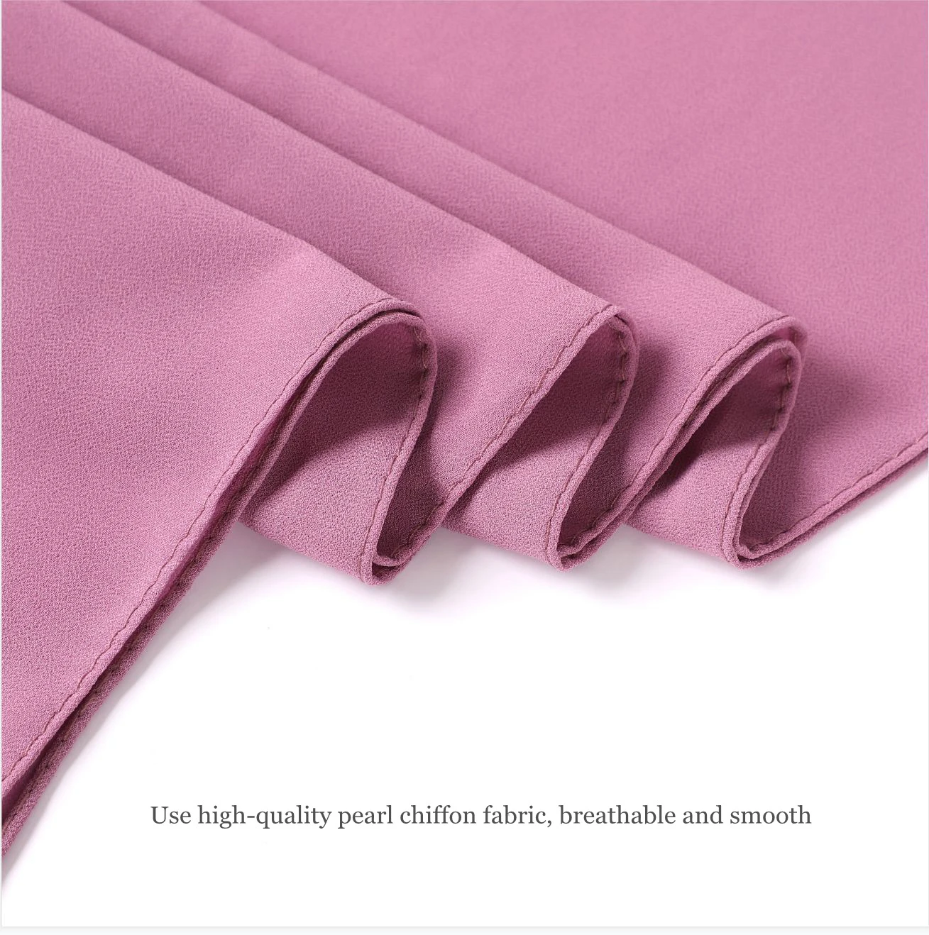 Пузырь шифон хиджаб шарф Для женщин однотонные Цвет Длинный мягкий