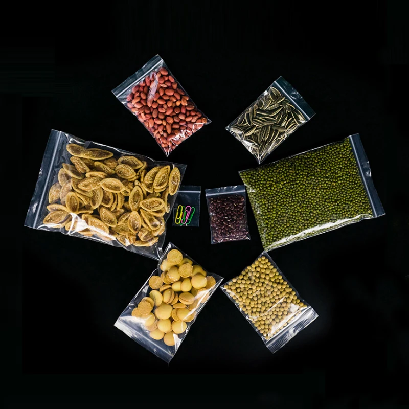 100 шт прозрачные толстые сумки с замком на молнии прозрачная сумка для хранения