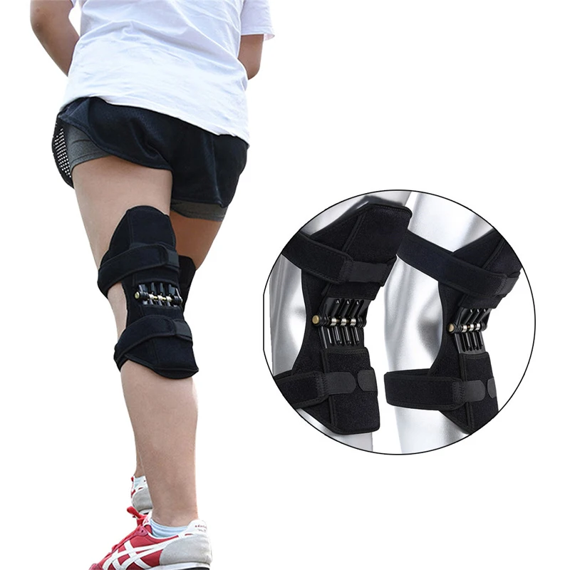 

Outdoor Powerful Rebound Spring Force Knee Booster Fitness Joint Support Knee Pads Climbing Squat Sports Patella Knee Protector