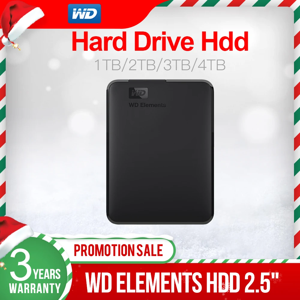 Внешний жесткий диск Western Digital WD Elements 500 Гб ТБ 2 4 5 USB портативный дюйма для ПК и