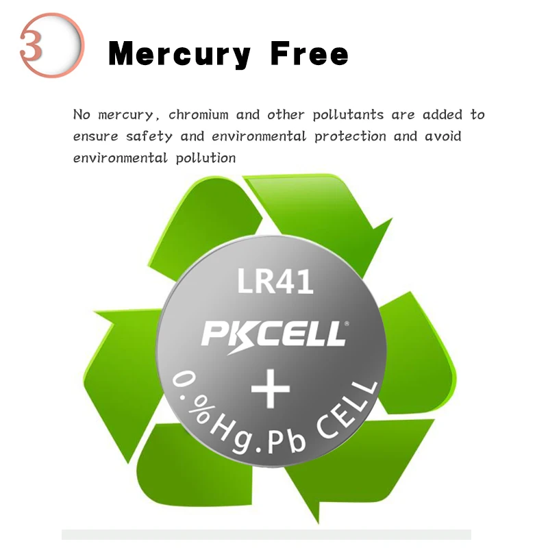 1000 шт. PKCELL LR41 AG3 192 Щелочная Кнопка монета батарея равна LR192 V3GA SR41 392 для