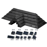moc diy roof tiles pack brick pack enlighten block brick set compatible with other assembles particles no instruction toys