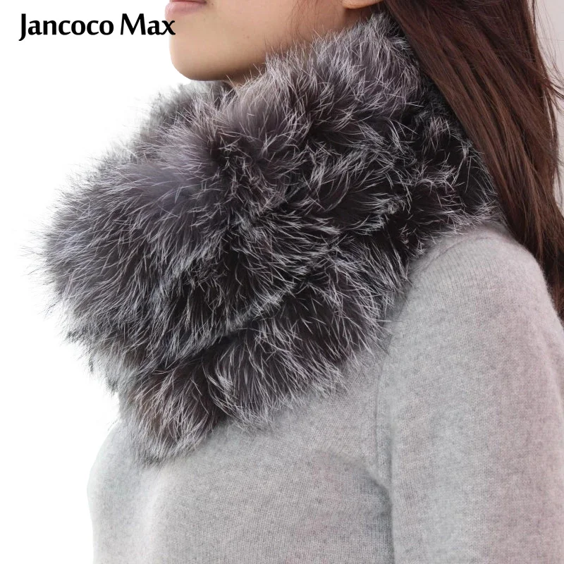 Новый весенний шарф Jancoco Max из натурального Меха чернобурки мягкий теплый женский