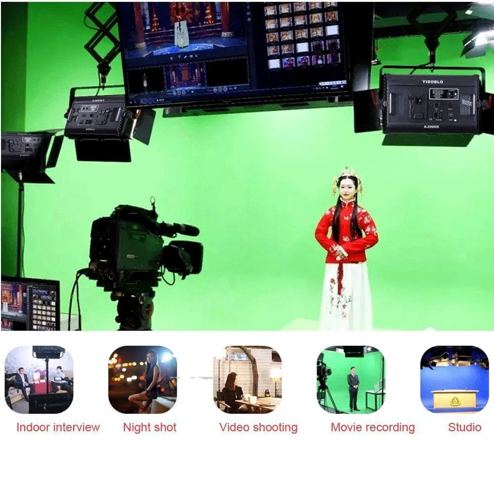 

Yidoblo A-2200IX Daylight 5500K Led Video Light 70W Photograthic Lighting Fill Light Soft Light
