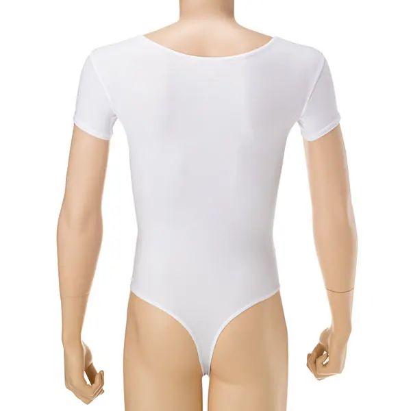 

Mens Ballet Bodysuits Scoop Neck Stretch Gymnastics Dancewear One Piece Basic Leotards