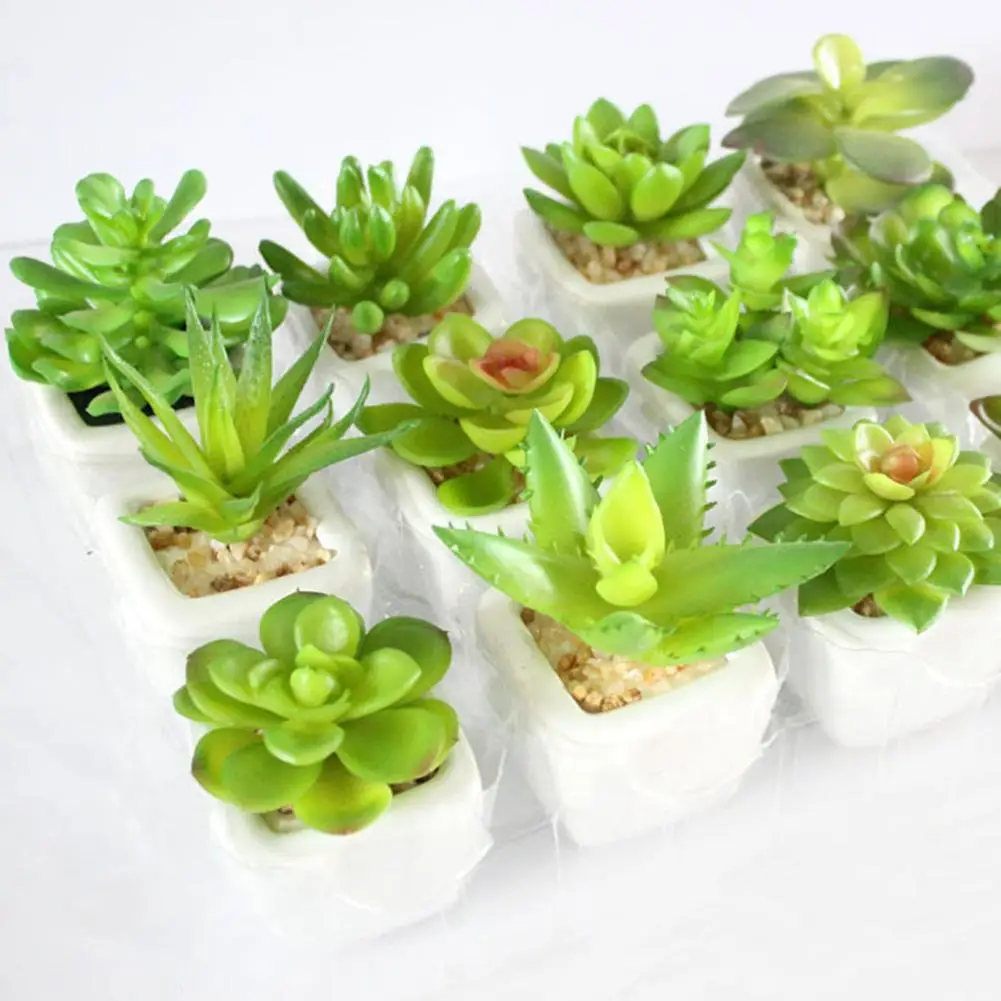 Зеленое искусственное бонсай в горшке искусственные растения суккуленты