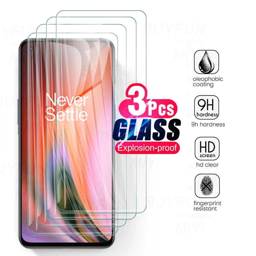 

3PCS Tempered Glass One Plus Nord2 Glass Protective For One More OnePlus Nord 2 5G 6.43'' Explosion-proof Screen Protector Film