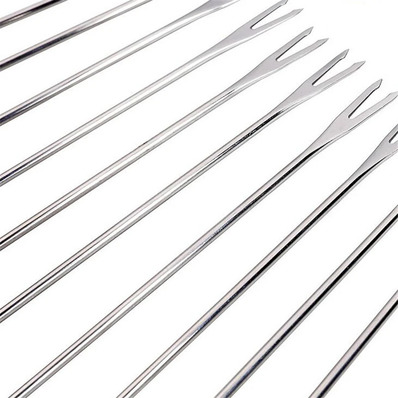 24 см Нержавеющая сталь 6 шт. горячий горшок вилка сыр шоколад плоды вилкой