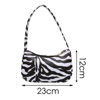 Women Totes Bags Retro Animal Zebra Cow Pattern Clutch Handbag Female Casual PU Leather Underarm Shoulder Shopping Tote Purse