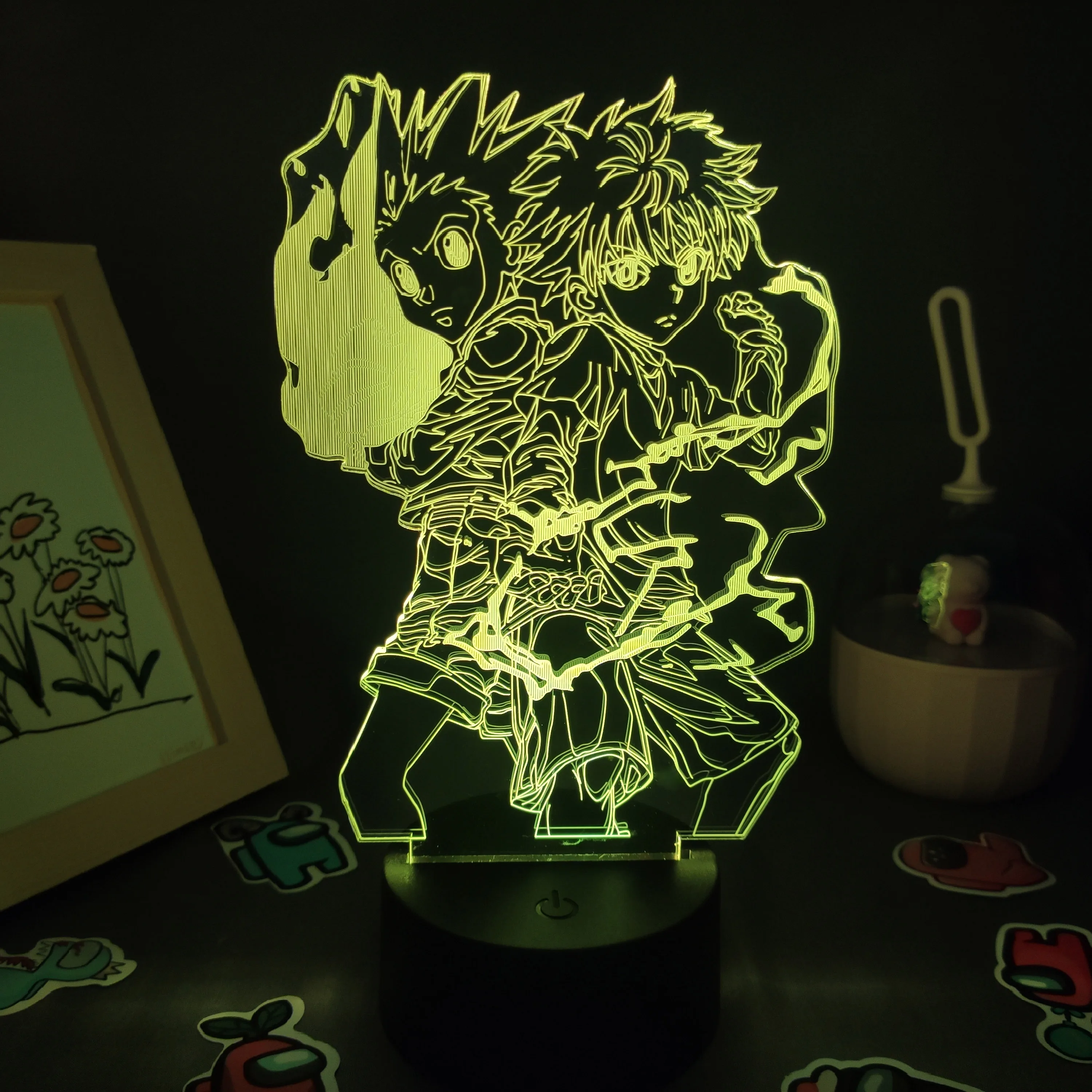 3D Лавовая Лампа аниме фигурка Ангела охотника X Hunter ночник с RGB-светодиодами