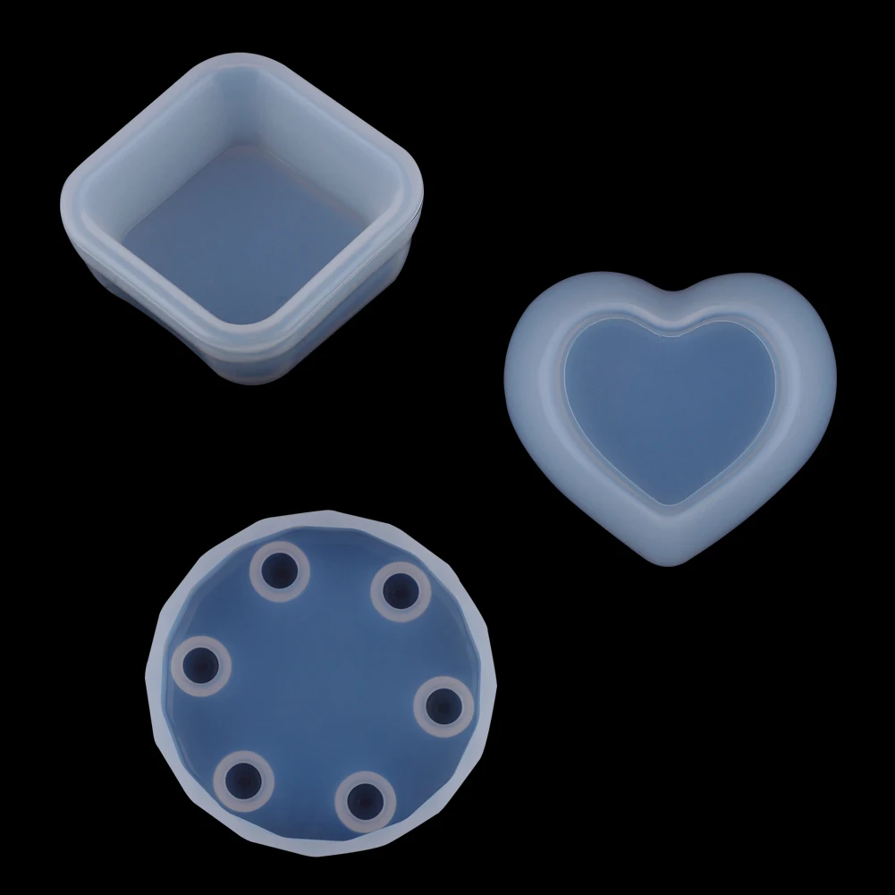 Тарелка контейнер для посуды Хрустальная силиконовая форма сердце круг квадраты