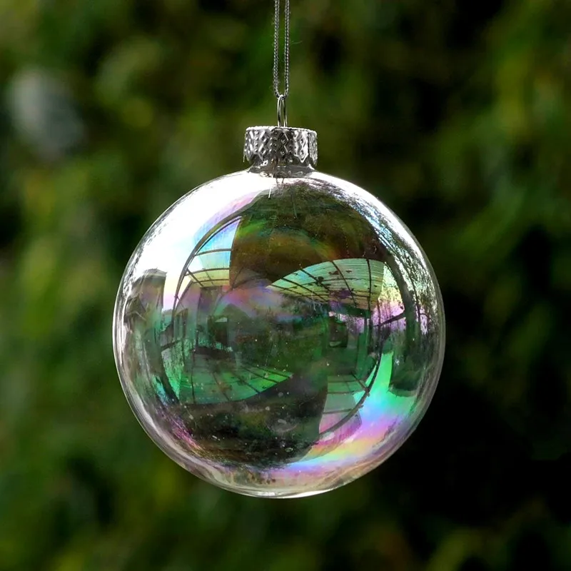

2pcs/pack Diameter=15cm Big Size Luster Glass Globe Christmas Glass Hanger Decoration Christmas Tree Glass Pendant Decorative