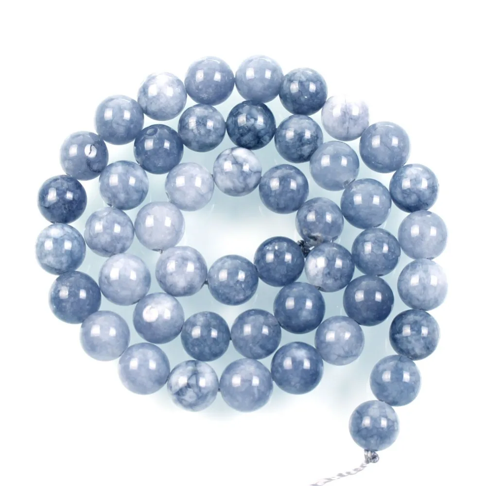 15 &quotнитка Натуральный камень бисер твердые светильник в синюю полоску Мрамор