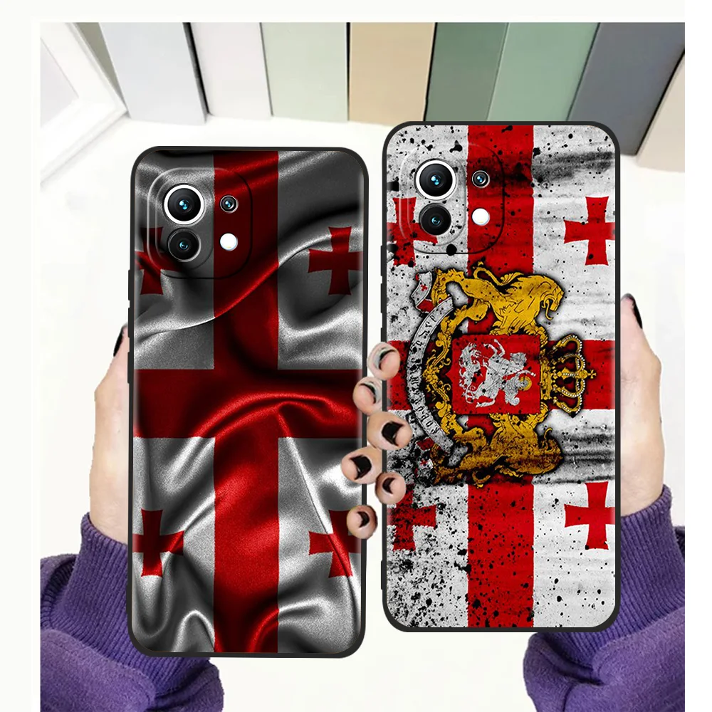 

Georgia Flag Shockproof Phone Case for Xiaomi Mi Poco F3 X3NFC M3 9T 11 Ultra 11T Note 10T Pro Lite Plus 5G Soft Cover Coque TPU