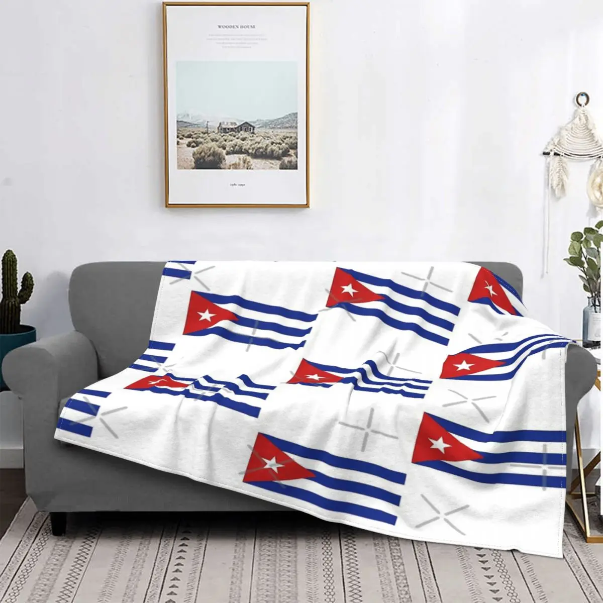 

Hermosa bandera de Cuba, manta, colcha, cama, alfombra a cuadros, toalla de playa, Sudadera con capucha, manta para niños