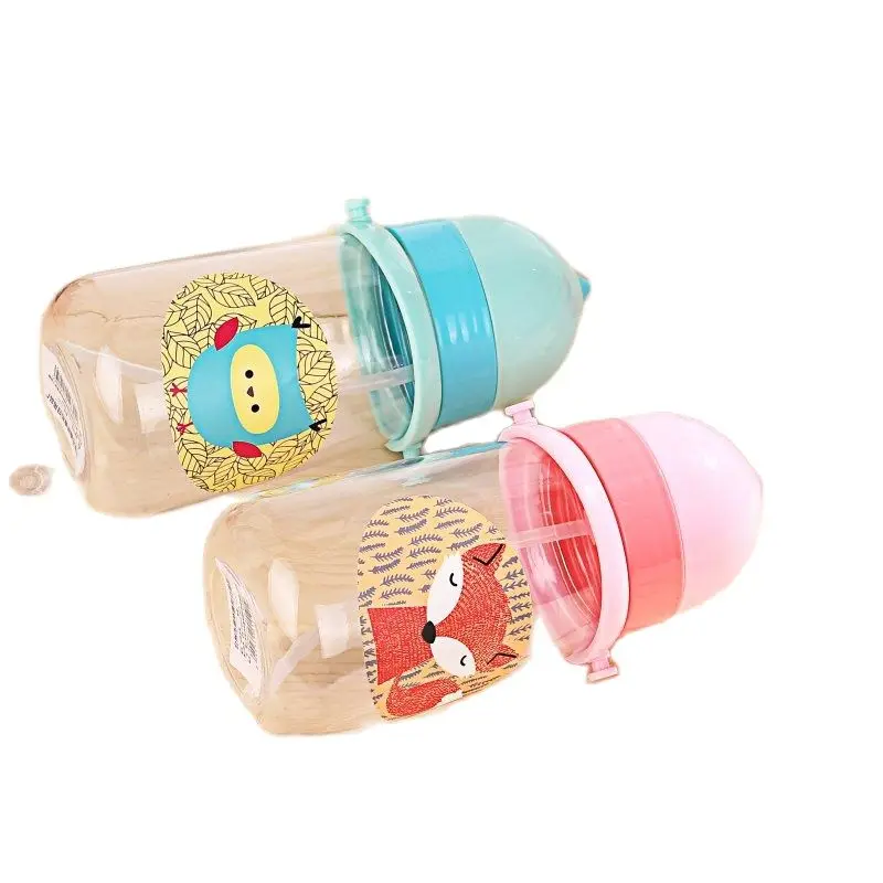 

350ML New Portable Cartoon Fox Baby children Cups With Lanyard Kettle Baby Drinking Bottle For Kids Learn To Drink