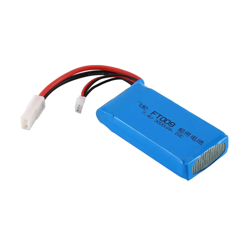 

3000MAH 7.4V 20C 2S 2P Plug RC Boat Lipo-Battery Rechargerable Battery For FT009 High Speed Remote Control Boat