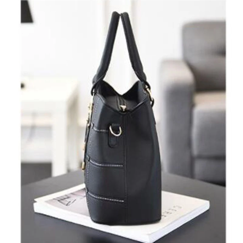 Вместительная женская сумка из искусственной кожи модная повседневная