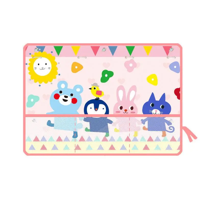 

Car Side Window Sunshade Curtain Cartoon Adjustable UV Protection Curtain Sun Visor Blinds Cover With Storage Pocket For Baby