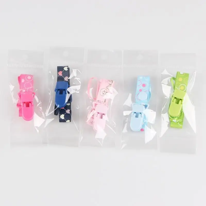 Newborn Baby Pacifier Clip Chain Ribbon Soother Dummy Holder Leash Strap Nipple Holder Infant Feeding Newborn Accessories