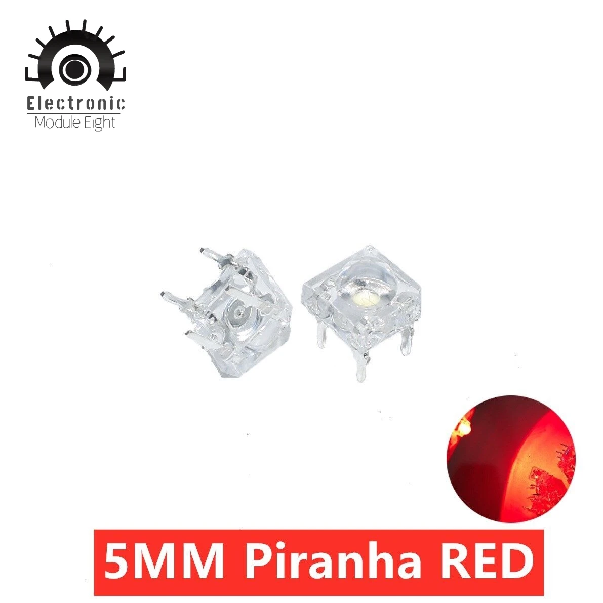 1000 шт. LED 5 мм красный купол огнеупор высшего качества прозрачный светодиод