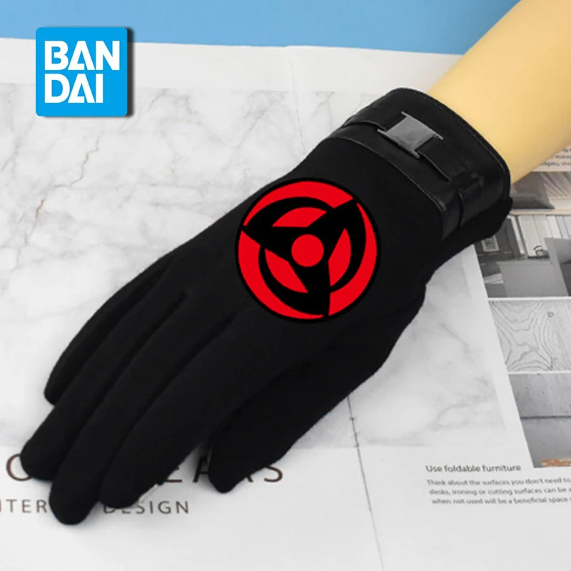 

Anime Naruto Sharingan Men's Winter Cycling Gloves Konoha Kakashi Cotton Touch Screen Warm Full Finger Cosplay Gloves Toys Gifts