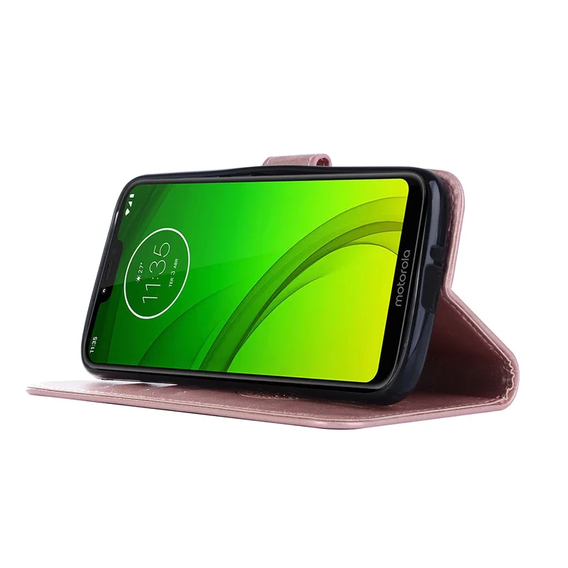 Кожаный чехол книжка с изображением милой совы для Motorola Moto P40 G Power E G8 Stylus 2020 Edge Plus
