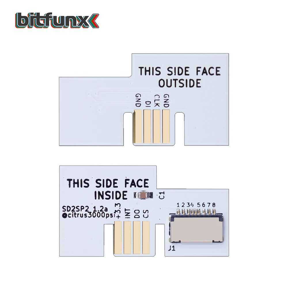 Bitfunx SD2SP2 TF SD карта адаптер для Nintendo Gamecube NGC NTSC Серийный порт 2- Gold HQ ENIG Surface |