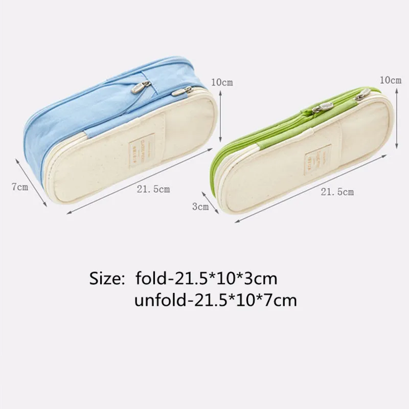 Тканевый чехол для карандашей растягивающийся двухслойный большой объем