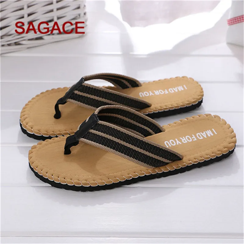 Лидер продаж модные мужские летние шлепанцы в полоску обувь сандалии из ЭВА