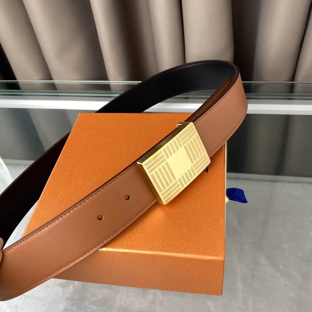 

Top Imported Cowhide Leather Reversible For Men Belt Fashion Luxury Classic Brand Designer 1:1 copy 3.8cm Belt Original Box