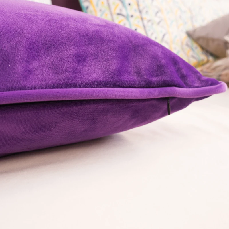 Дизайн трубопроводов темно-фиолетовый бархатный чехол для подушки Мягкий Чехол