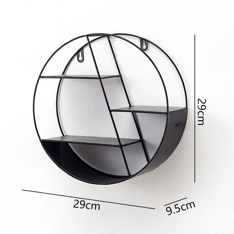 Металлическая Декоративная полка Круглый шестигранный держатель для хранения