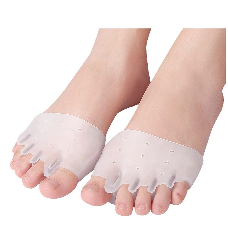 

2PCS Silicone Forefoot Pads Toe Separator Cushion Pad Pain Relief Shoes Insoles Finger Toe Hallux Valgus Corrector Foot Care