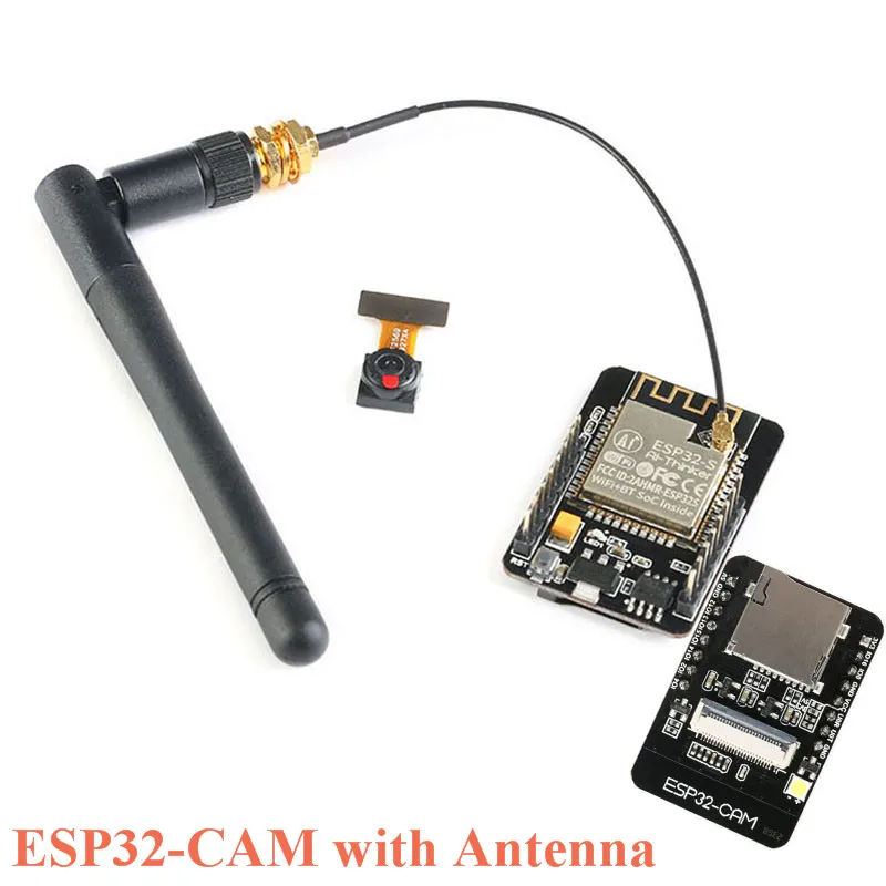 Модуль камеры совместимый с Bluetooth Wi-Fi макетная плата ESP32 5 В OV2640 IPEX антенна ESP32-CAM