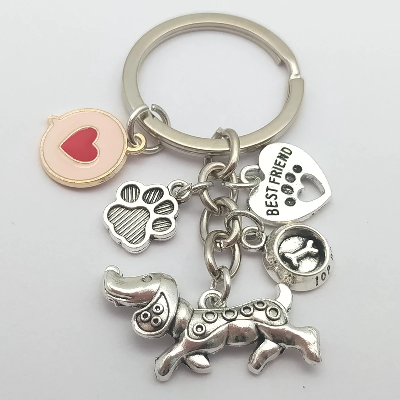 1 капля масла Любовь Собака Кость собачья лапа сплав брелок женская сумка