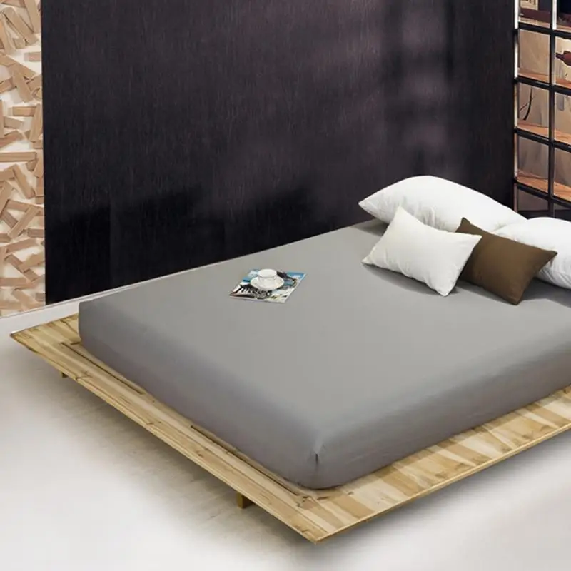 43 Mattress Cover Solid Color Sanding Bedding Linens Bed Sheets With Elastic Band Double Queen Size Bedsheet 1 pcs | Дом и сад