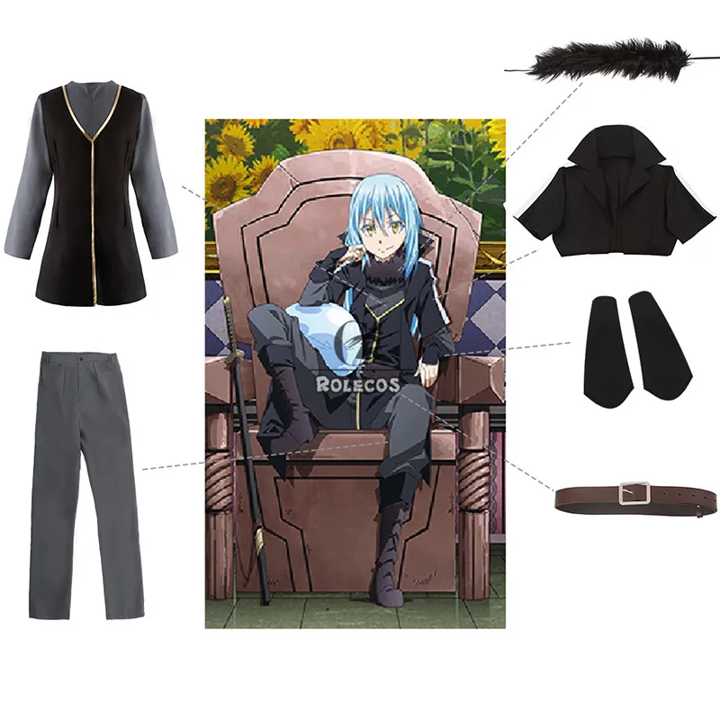 Костюм для косплея ROLECOS Rimuru Tempest аниме Tensei shitara Slime Datta Ken 2-й сезон косплей костюм