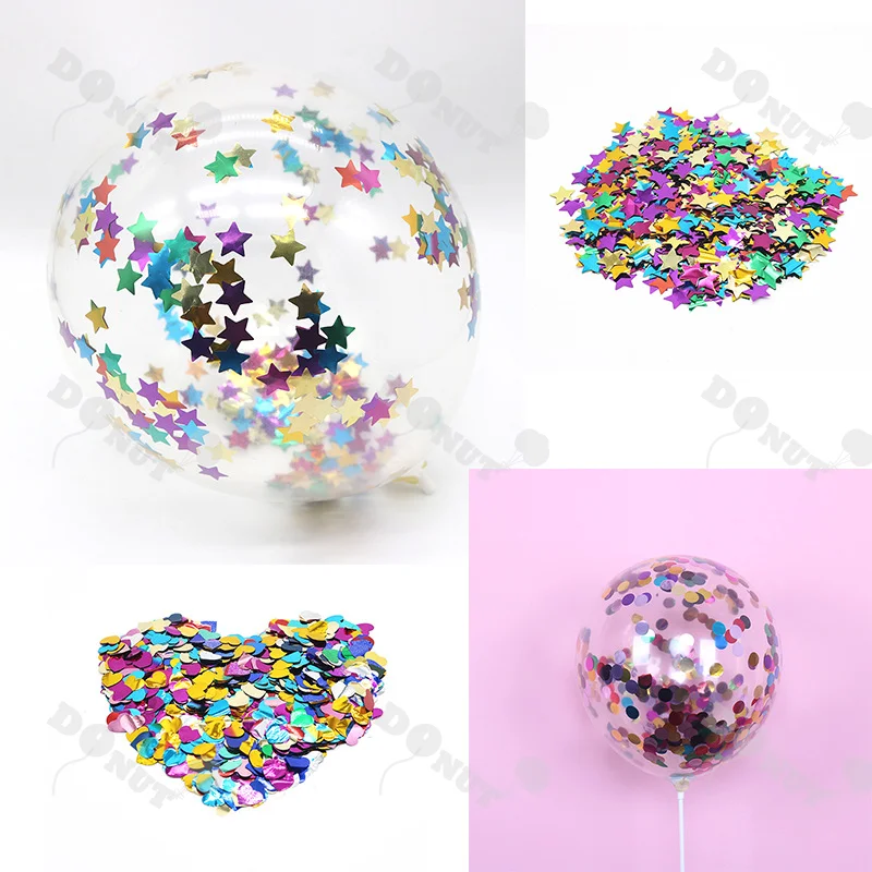

Colored sequin balloon fillers Transparent 12 inch birthday decoration magic balloon small gift